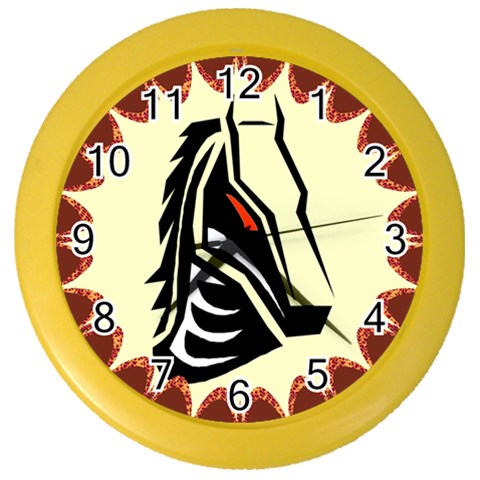 Horse head Color Wall Clock from ArtsNow.com Front