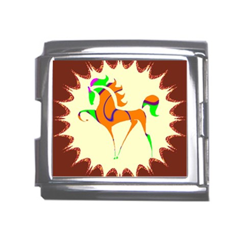 Prancing horse Mega Link Italian Charm (18mm) from ArtsNow.com Front