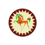 Prancing horse Rubber Round Coaster (4 pack)