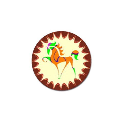 Prancing horse Golf Ball Marker from ArtsNow.com Front