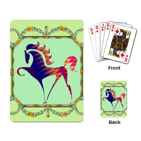 Prancing horse Playing Cards Single Design from ArtsNow.com Back