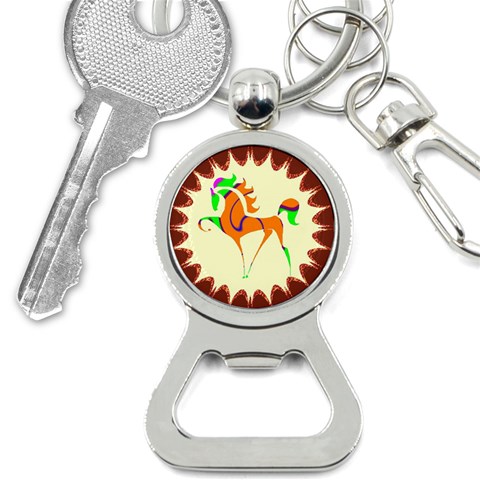 Prancing horse Bottle Opener Key Chain from ArtsNow.com Front