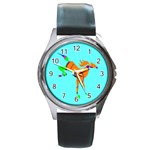 Bucking horse Round Metal Watch