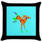 Bucking horse Throw Pillow Case (Black)