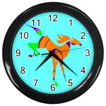 Bucking horse Wall Clock (Black)