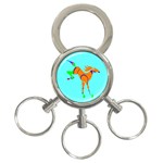 Bucking horse 3-Ring Key Chain