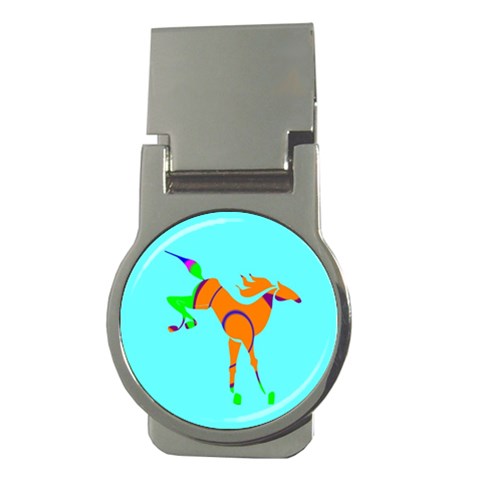 Bucking horse Money Clip (Round) from ArtsNow.com Front