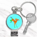 Bucking horse Nail Clippers Key Chain