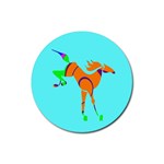 Bucking horse Rubber Coaster (Round)