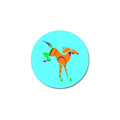 Bucking horse Golf Ball Marker from ArtsNow.com Front
