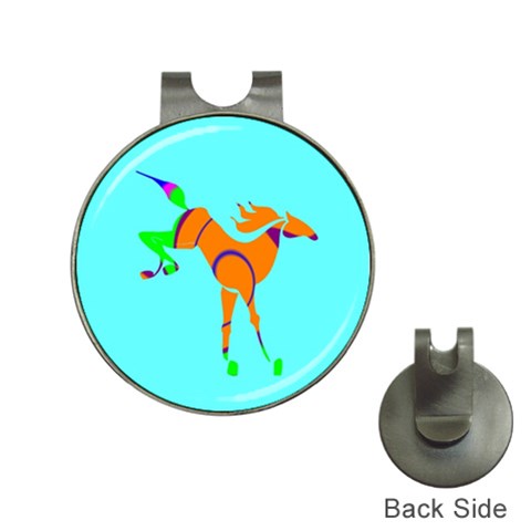 Bucking horse Golf Ball Marker Hat Clip from ArtsNow.com Front