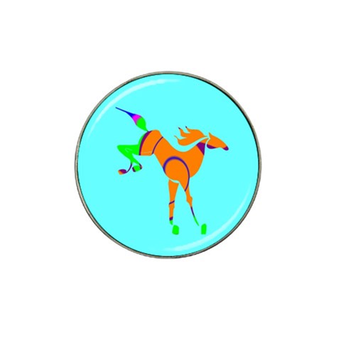 Bucking horse Hat Clip Ball Marker (10 pack) from ArtsNow.com Front