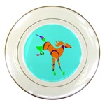 Bucking horse Porcelain Plate