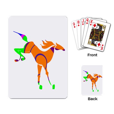 Bucking horse Playing Cards Single Design from ArtsNow.com Back