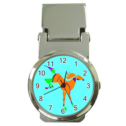 Bucking horse Money Clip Watch from ArtsNow.com Front