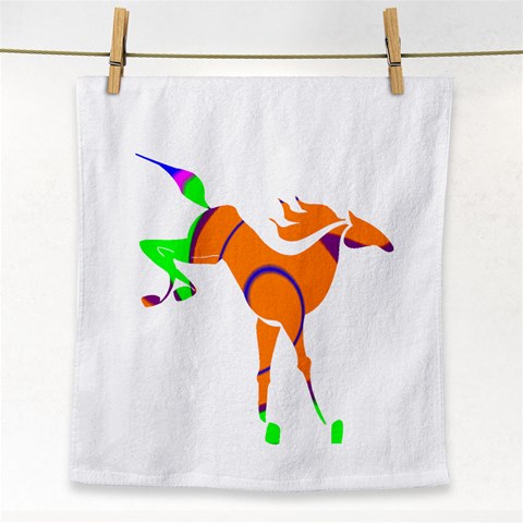 Bucking horse Face Towel from ArtsNow.com Front