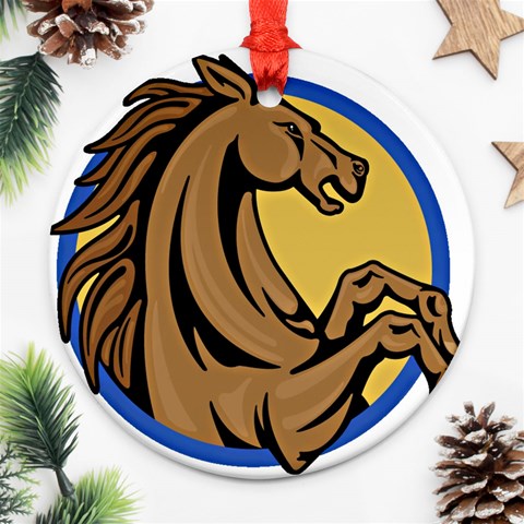 Horse circle Ornament (Round) from ArtsNow.com Front