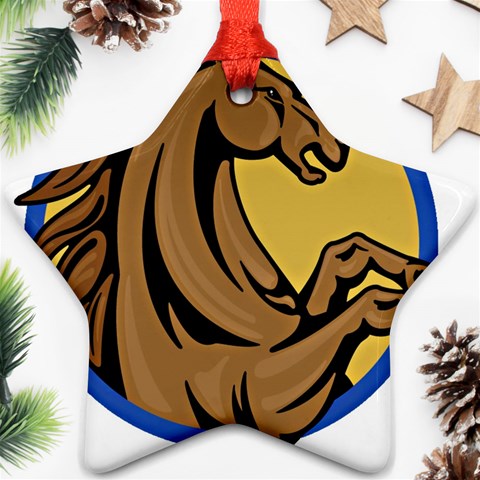 Horse circle Ornament (Star) from ArtsNow.com Front
