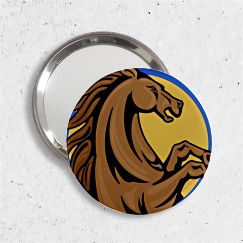 Horse circle 2.25  Handbag Mirror from ArtsNow.com Front