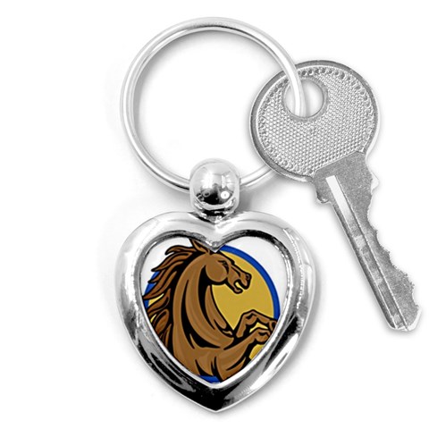 Horse circle Key Chain (Heart) from ArtsNow.com Front