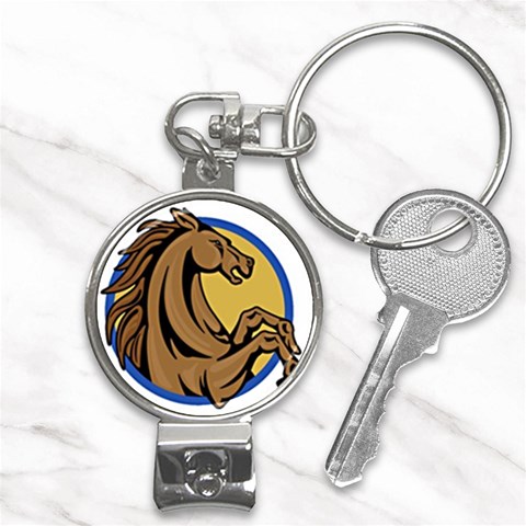 Horse circle Nail Clippers Key Chain from ArtsNow.com Front