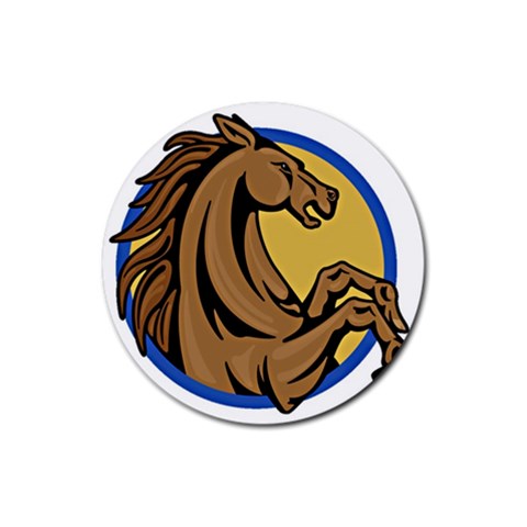 Horse circle Rubber Coaster (Round) from ArtsNow.com Front