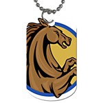 Horse circle Dog Tag (One Side)