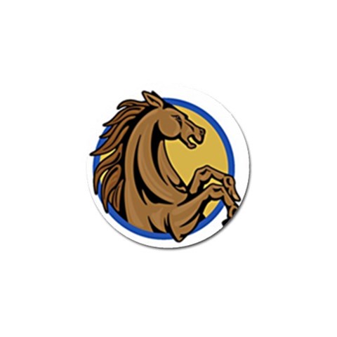 Horse circle Golf Ball Marker from ArtsNow.com Front