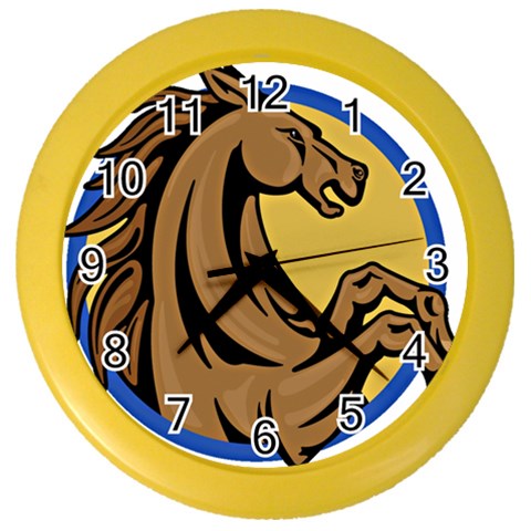 Horse circle Color Wall Clock from ArtsNow.com Front