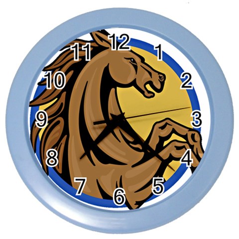 Horse circle Color Wall Clock from ArtsNow.com Front