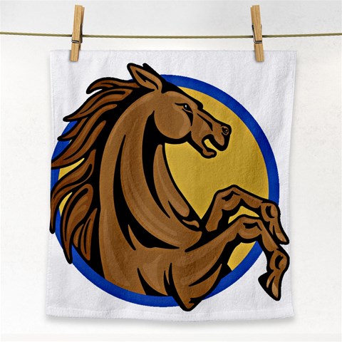 Horse circle Face Towel from ArtsNow.com Front