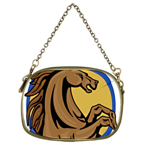 Horse circle Cosmetic Bag (Two Sides) from ArtsNow.com Front