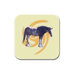 Clydesdale 2 Rubber Square Coaster (4 pack)