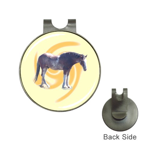 Clydesdale 2 Golf Ball Marker Hat Clip from ArtsNow.com Front