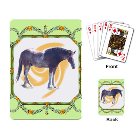 Clydesdale 2 Playing Cards Single Design from ArtsNow.com Back