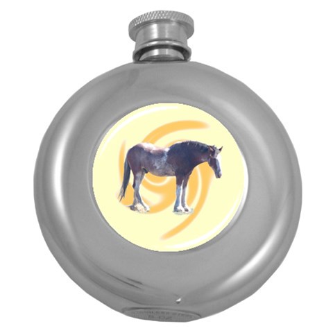 Clydesdale 2 Hip Flask (5 oz) from ArtsNow.com Front