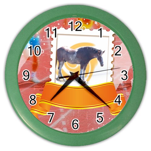 Clydesdale 2 Color Wall Clock from ArtsNow.com Front