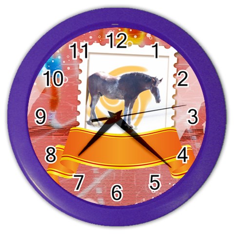 Clydesdale 2 Color Wall Clock from ArtsNow.com Front