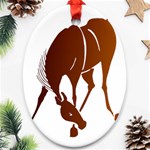Bowing horse Ornament (Oval)