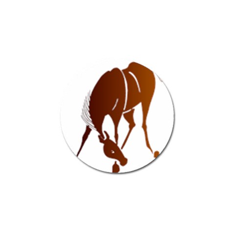 Bowing horse Golf Ball Marker from ArtsNow.com Front