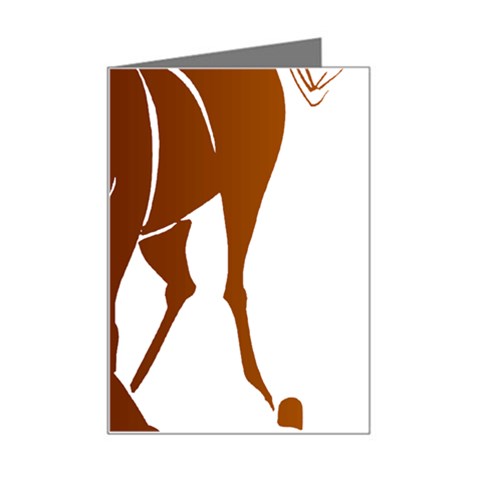 Bowing horse Mini Greeting Card from ArtsNow.com Left