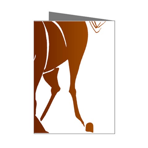 Bowing horse Mini Greeting Cards (Pkg of 8) from ArtsNow.com Left