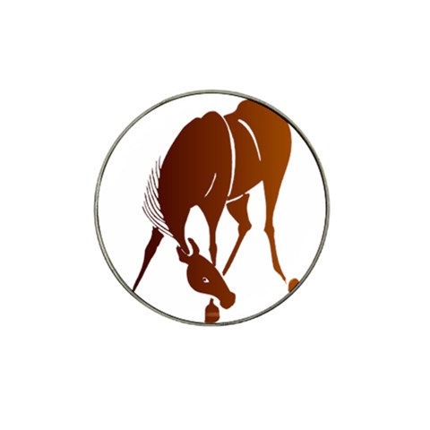 Bowing horse Hat Clip Ball Marker (4 pack) from ArtsNow.com Front