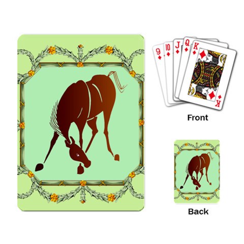 Bowing horse Playing Cards Single Design from ArtsNow.com Back