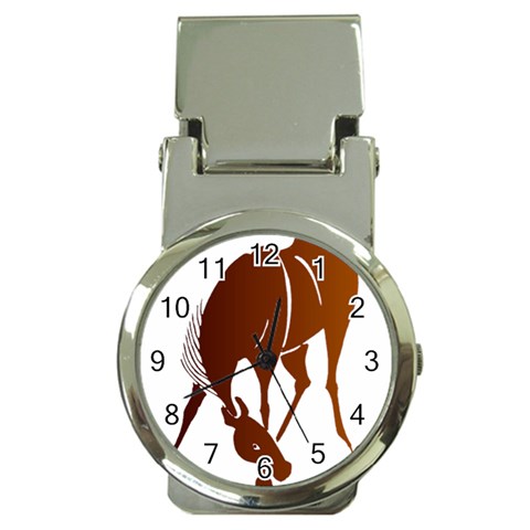 Bowing horse Money Clip Watch from ArtsNow.com Front