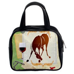 Bowing horse Classic Handbag (Two Sides) from ArtsNow.com Front