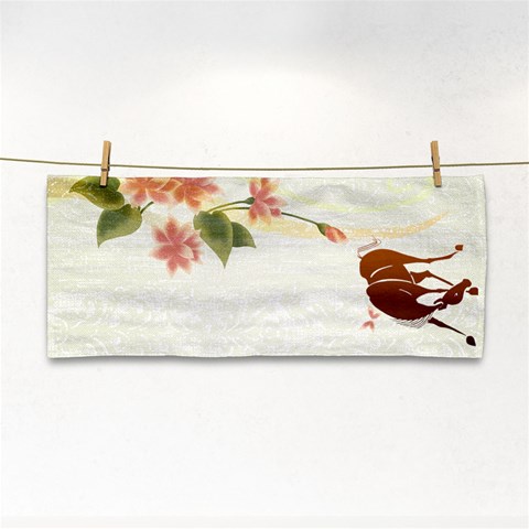 Bowing horse Hand Towel from ArtsNow.com Front