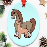 Mare n foal 2 Ornament (Oval)