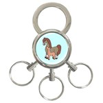 Mare n foal 2 3-Ring Key Chain