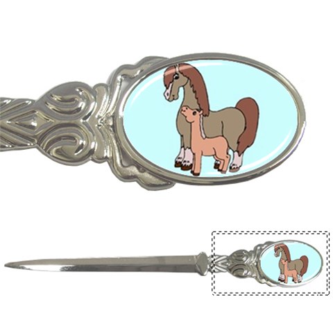 Mare n foal 2 Letter Opener from ArtsNow.com Front